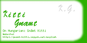 kitti gnamt business card